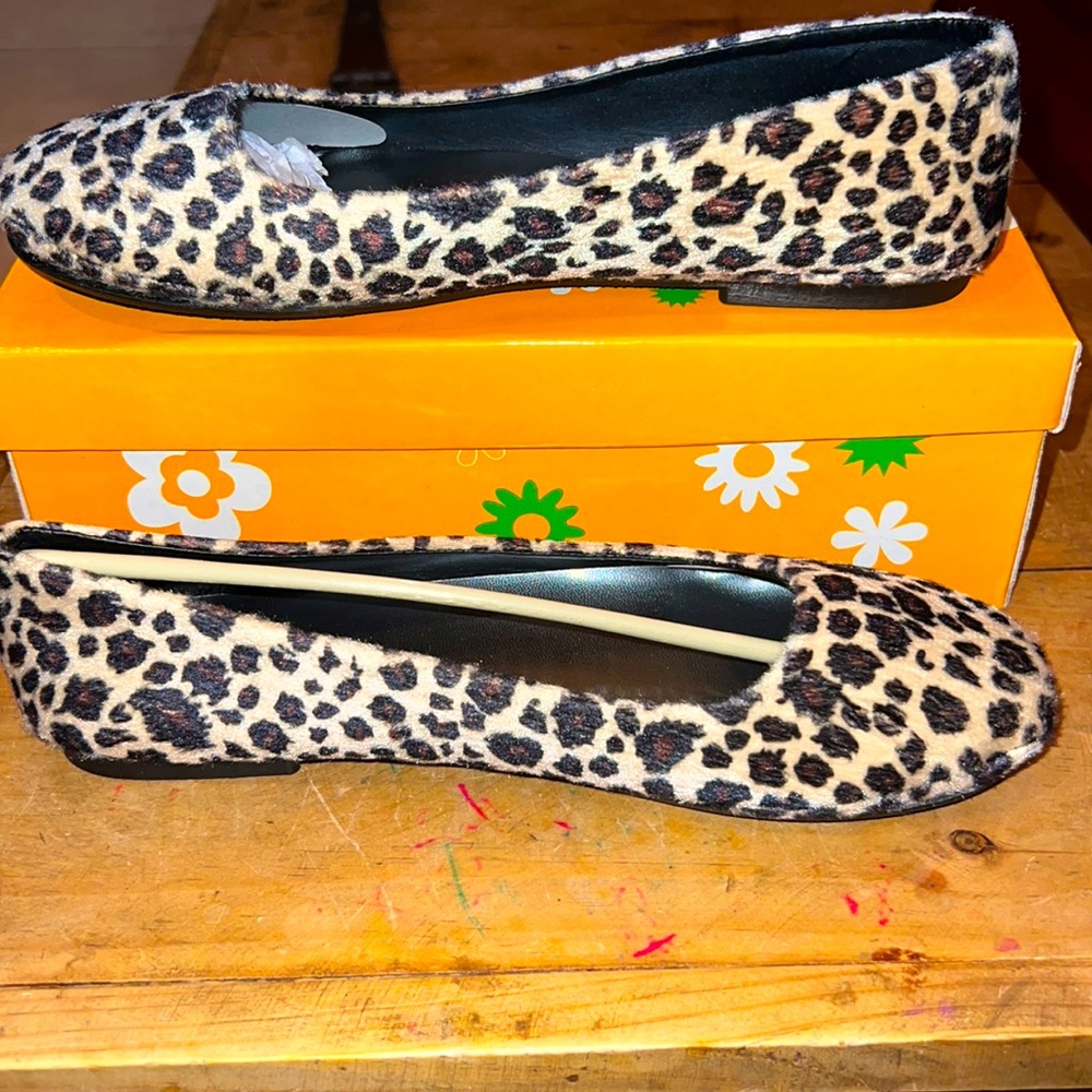 Cammie Leopard Print Ballerina Slippers Shoes